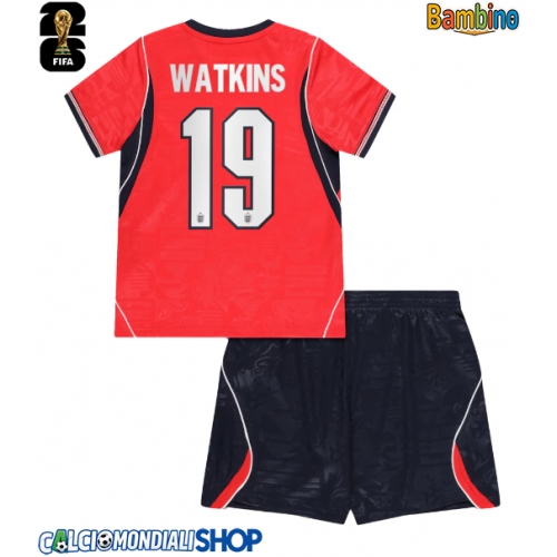 Maglie da calcio Inghilterra Ollie Watkins #19 Seconda Maglia Bambino Mondiali 2026  Manica Corta + Pantaloni corti)